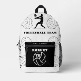 Zwart & wit Volleybal sporttas gepersonaliseerd, Bedrukte Rugzak