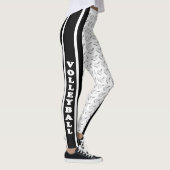 Zwart-wit volleybalpatroon leggings (Rechts)