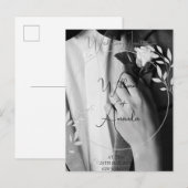 Zwart, Wit, Voor altijd Foto Uitnodigingskaart Uitnodiging Briefkaart (Voorkant / Achterkant)