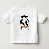 Zwart-wit vooraan en achteraan melkzuurcode kinder shirts (Achterkant)