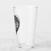 ZWART WIT VREDESHART GLAS (Links)
