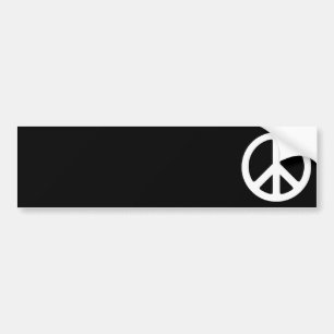 Zwart-wit vredesteken bumpersticker
