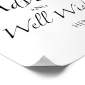 Zwart-wit Vrijgezellenfeest advies en welkomstwens Poster (Hoek)