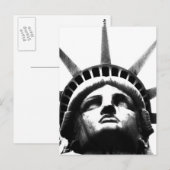 Zwart-wit Vrijheidsbeeld Briefkaart (Voorkant / Achterkant)