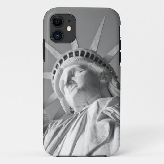 Zwart wit Vrijheidsbeeld Case-Mate iPhone Case (Achterkant)