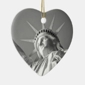 Zwart wit Vrijheidsbeeld Keramisch Ornament (Rechts)