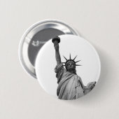 Zwart-wit Vrijheidsbeeld Ronde Button 5,7 Cm (Voorkant /achterkant)