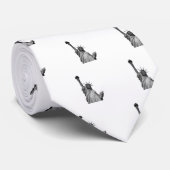 Zwart-wit Vrijheidsbeeld Stropdas (Opgerold)