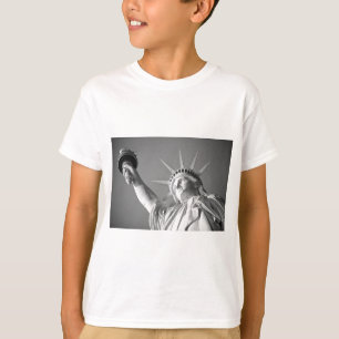 Zwart wit Vrijheidsbeeld T-shirt