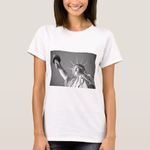 Zwart wit Vrijheidsbeeld T-shirt
