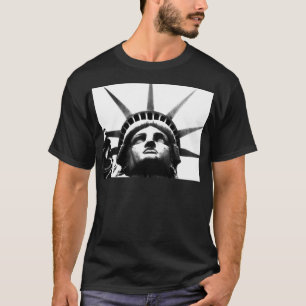 Zwart-wit Vrijheidsbeeld T-shirt