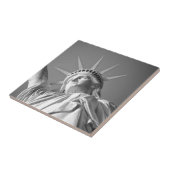 Zwart wit Vrijheidsbeeld Tegeltje (Zijkant)