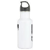 Zwart-wit Vrijheidsbeeld Waterfles (Achterkant)