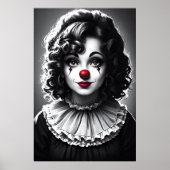 zwart-wit Vrouw | AI Art Poster (Voorkant)