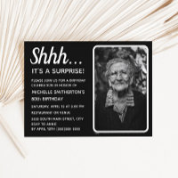 Zwart Wit Vrouwen Verrassing 80e Verjaardag Foto