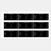 Zwart & Wit Waterdichte Cosmetica Dropper Fles Labels (Vel)