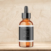 Zwart & Wit Waterdichte Cosmetica Dropper Fles Labels