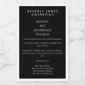 Zwart wit waterdichte cosmetica flesetiket voedselcontainer etiket (Enkel label)