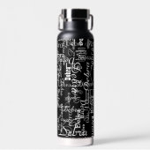 Zwart-wit waterflesnaam / Monogram Waterfles (Voorkant)