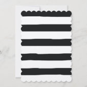 Zwart-wit Waterverf Stripes Roos Kaart (Achterkant)