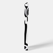 Zwart Wit Wavy Gestreepte iPhone Case Kies Kleur (Achterkant / Rechts)