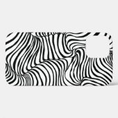 Zwart Wit Wavy Lines Abstract Zebra Case-Mate iPhone Case (Achterkant (horizontaal))