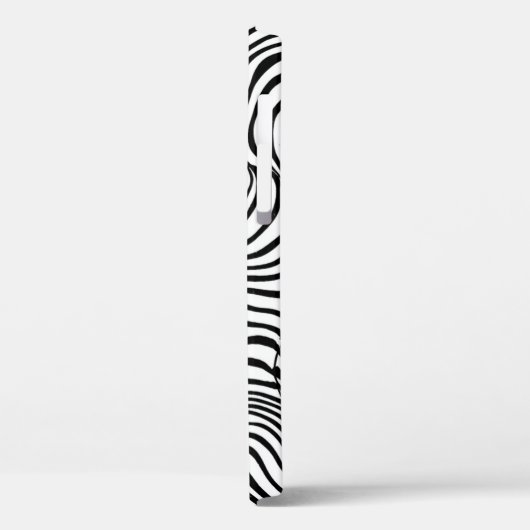 Zwart Wit Wavy Lines Abstract Zebra Case-Mate iPhone Case (Achterkant / Links)