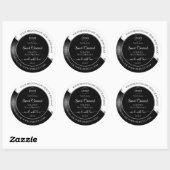 Zwart-wit Wavy Silver Logo Product Labels (Vel)