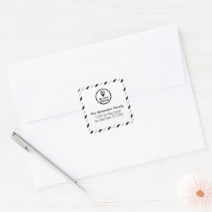 Zwart & Wit We hebben gestreepte verplaatsen Vierkante Sticker