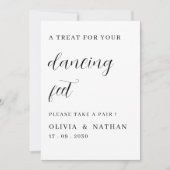 Zwart-wit Wedding Dancing Feet Kaart (Voorkant)