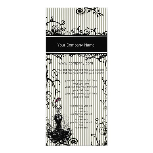 Zwart-wit wervelde gestreepte Kaart in rack (Achterkant)