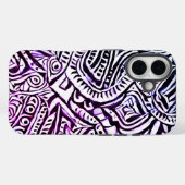 Zwart-wit wervelingen achtergrond Case-Mate iPhone case (Achterkant (horizontaal))