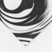 Zwart-wit wervelpatroon fleece deken (Hoek)