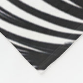 Zwart-wit wervelpatroon fleece deken (Hoek)