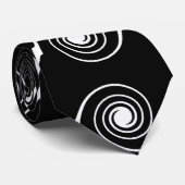 Zwart-wit wervelpatroon. stropdas (Opgerold)