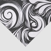 Zwart-wit wervelpatroon tissuepapier (Detail)