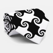Zwart-wit wervelvormen Keltisch zoals NT Stropdas (Opgerold)