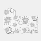 Zwart & Wit Whimsical Zon Hemelachtige Verjaardag Bedankdoosjes (Uitgevouwen)