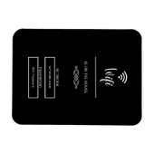 Zwart-wit wifi wachtwoord voor thuis magneet (Horizontaal)