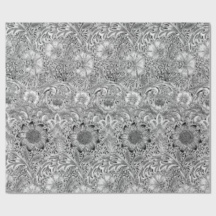 zwart wit William Morris's Corncockle Cadeaupapier