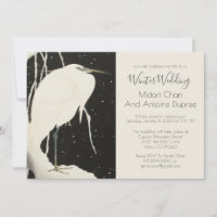 Zwart-Wit Winterhuwelijk | Witte Reiger