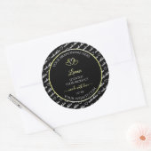 Zwart Wit Wit Kunst Productetiketten Cream Hearts Ronde Sticker (Envelop)