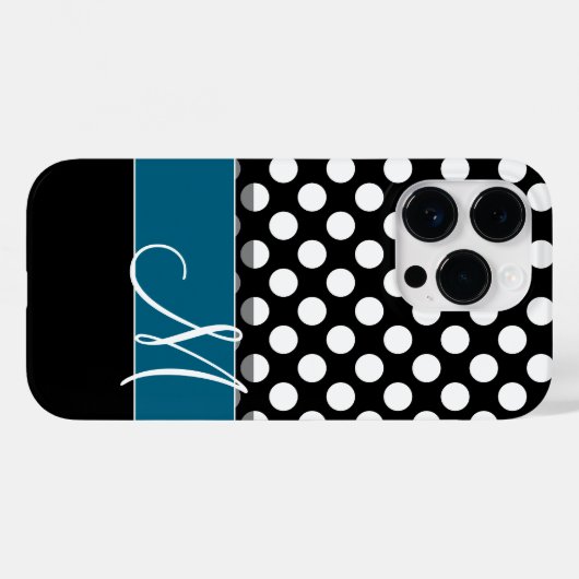 Zwart wit witte vlek Case-Mate iPhone case (Achterkant (horizontaal))