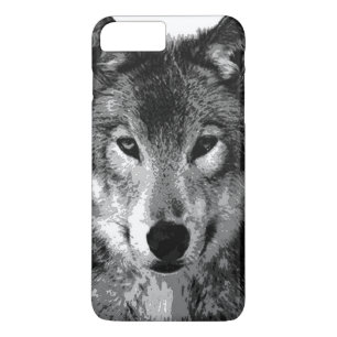 Zwart & Wit Wolf Eyes iPhone 7 Plus Hoesje