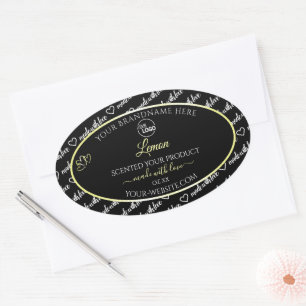 Zwart-wit Word Art Cream Product Labels Logo