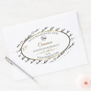 Zwart-wit Word Art Gold Product Labels Logo