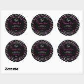 Zwart-wit Word Cloud Pink Product Label Logo (Vel)