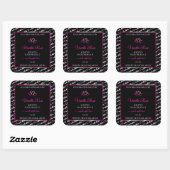 Zwart wit Word Cloud Product Labels roze harten (Vel)