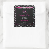 Zwart wit Word Cloud Product Labels roze harten (Tas)