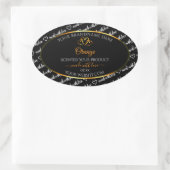 Zwart Wit Woud - Oranje label voor cloud (Tas)